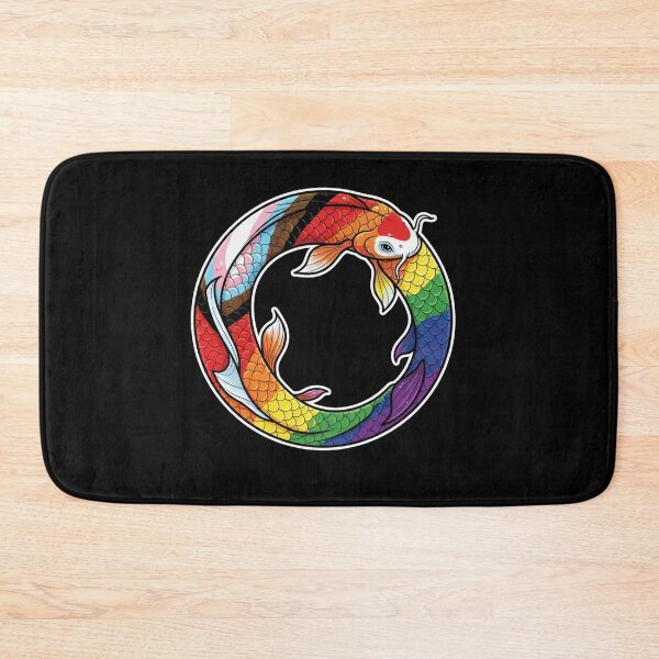 Item preview, Rainbow Koi Fish Pride Circle Illustration designed and sold by Owcomm.