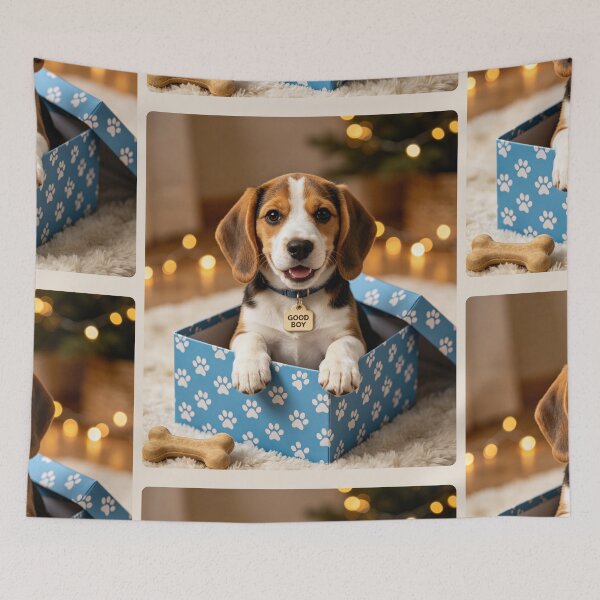 Item preview, Cute Beagle Puppy Good Boy Gift Box designed and sold by BagFactoryUK.
