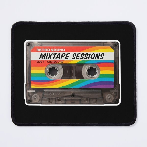 Item preview, Retro Rainbow Mixtape Sessions Cassette Tape designed and sold by Owcomm.