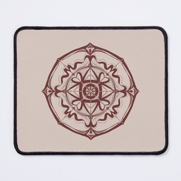 Item preview, Brown Evil Eye Protection Mandala Artwork with Heart Accents, Modern Minimalist Boho Decor & Stationery designed and sold by SpringTeaDesigns.