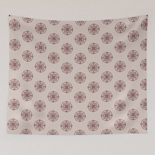 Item preview, Brown Evil Eye Protection Mandala Artwork with Heart Accents, Modern Minimalist Boho Decor & Stationery designed and sold by SpringTeaDesigns.