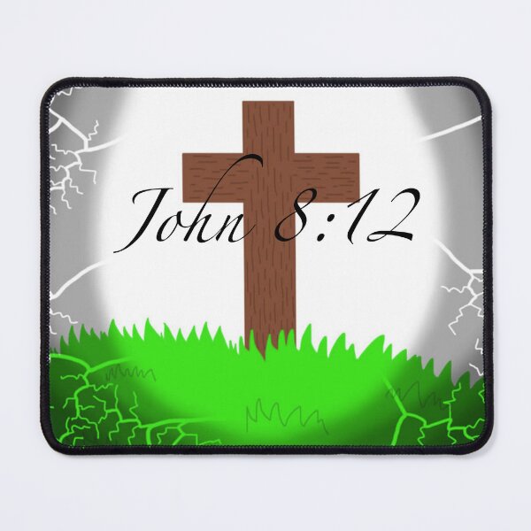 Item preview, John 8:12 Christian Cross designed and sold by TimCreations.