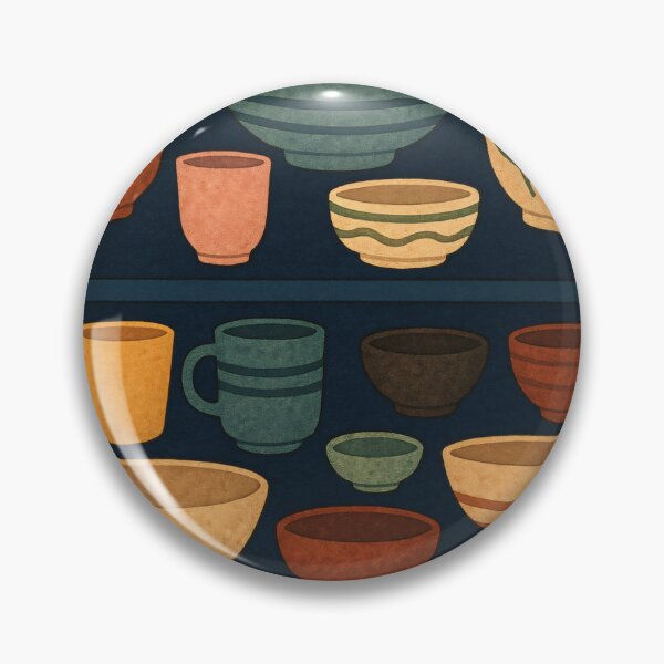 Item preview, Clay & Pots Poster | Midcentury Ceramic Wall Art | Studio Pottery Illustration Art Decor designed and sold by codeslinger.