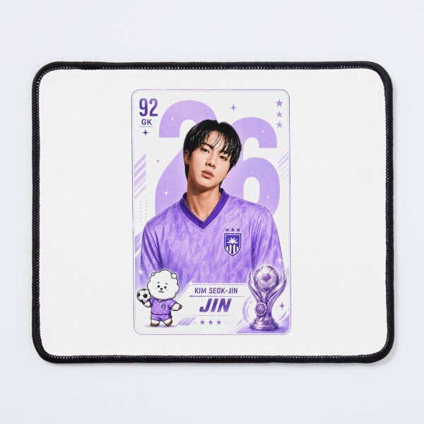 Item preview, Jin Soccer Card Shirt, Kim Seokjin Purple Kpop Sport Tee, BTS Fan Art Unisex Shirt, Gift For Army, Comfort Colors Shirt designed and sold by BerryHand.