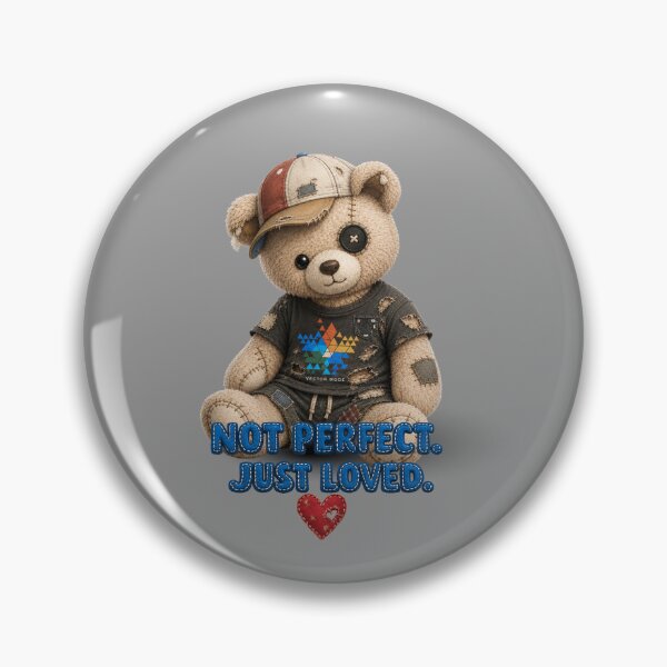 Item preview, Not Perfect. Just Loved. – Vintage Patched Teddy Bear designed and sold by Aimetoi.