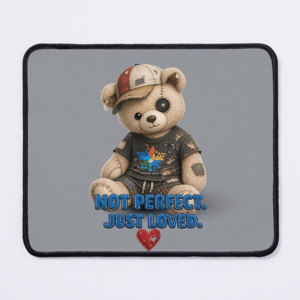 Item preview, Not Perfect. Just Loved. – Vintage Patched Teddy Bear designed and sold by Aimetoi.