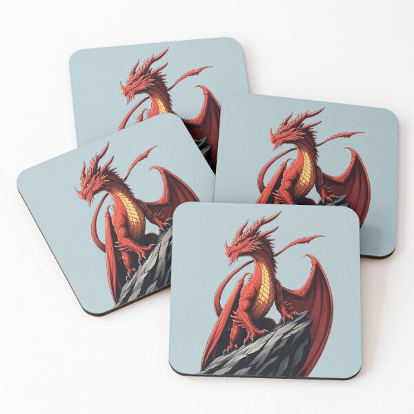 Item preview, Majestic Red Dragon on Mountain Peak designed and sold by Hatchling Hollow.