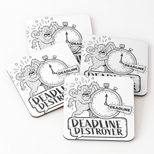 Item preview, "Deadline Destroyer" Funny Procrastination Monster Graphic - Panic Mode Art - Work Stress Humor designed and sold by BestChoiceService.
