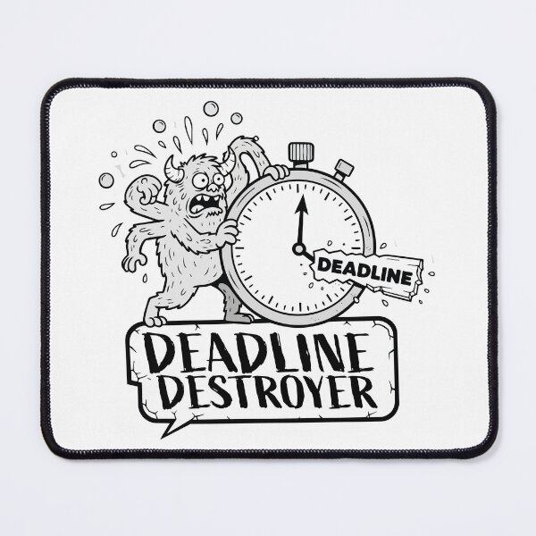 Item preview, "Deadline Destroyer" Funny Procrastination Monster Graphic - Panic Mode Art - Work Stress Humor designed and sold by BestChoiceService.