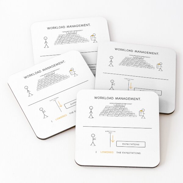 Item preview,  Workload Management Comic | Funny Coworker Office Burnout GiftDark Introvert Humour Comic designed and sold by OkKafka.