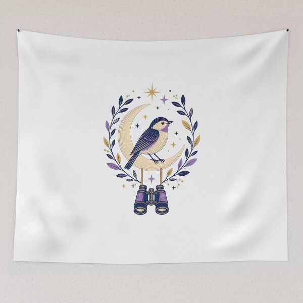 Item preview, Celestial Birdwatching Moon Bird Nature Design designed and sold by Nawi32.