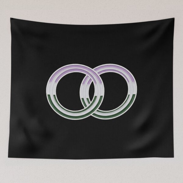 Item preview, Genderqueer Pride Interlocking Circles Symbol designed and sold by Owcomm.