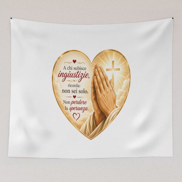 Item preview, Prayer for Those Who Suffer Injustice – Praying Hands Heart Design designed and sold by RipantinaFantasy .