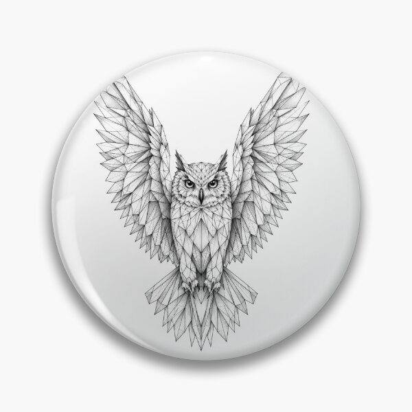 Item preview, Geometric Owl | Black and White Line Art designed and sold by SmikiM.