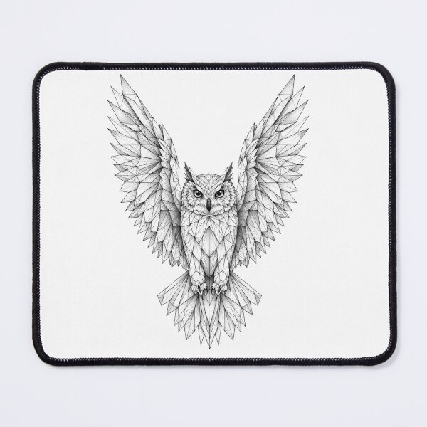 Item preview, Geometric Owl | Black and White Line Art designed and sold by SmikiM.
