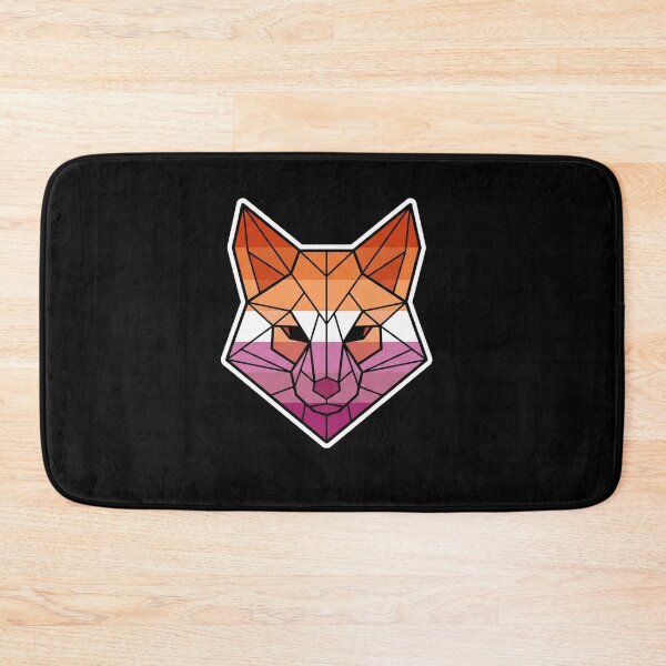Item preview, Geometric Lesbian Pride Flag Fox Face designed and sold by Owcomm.