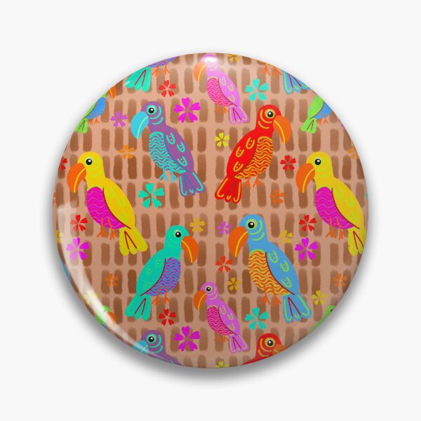 Item preview, Tiki Birds Colorful Tropical Parrot Bird Pattern designed and sold by CI Creative Design LLC.