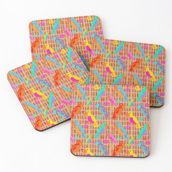 Item preview, Tiki Birds Colorful Tropical Parrot Bird Pattern designed and sold by CI Creative Design LLC.