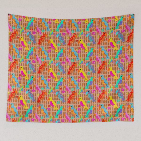 Item preview, Tiki Birds Colorful Tropical Parrot Bird Pattern designed and sold by CI Creative Design LLC.