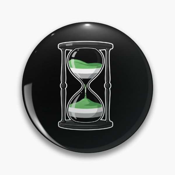 Item preview, Aromantic Pride Flag Hourglass Time Concept designed and sold by Owcomm.