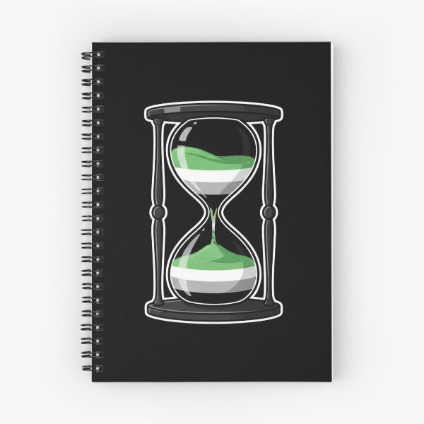 Item preview, Aromantic Pride Flag Hourglass Time Concept designed and sold by Owcomm.