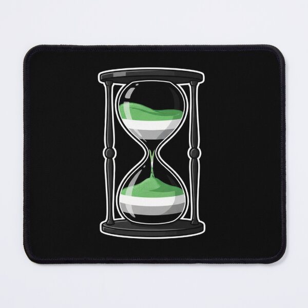 Item preview, Aromantic Pride Flag Hourglass Time Concept designed and sold by Owcomm.