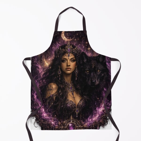 Item preview, Celestial Wolf Queen Under Moonlight designed and sold by ⭐ AURA STUDIO.