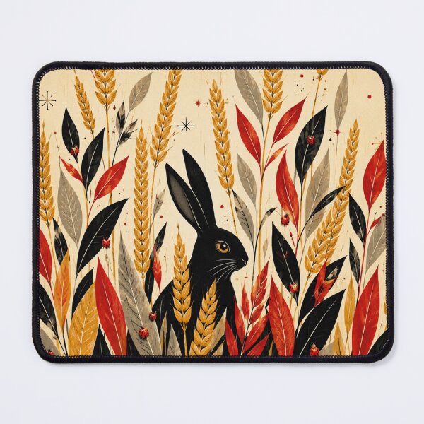 Item preview, Mid Century Black Rabbit Harvest Fields designed and sold by Rohan132.