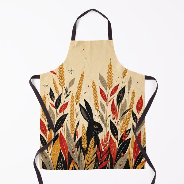 Item preview, Mid Century Black Rabbit Harvest Fields designed and sold by Rohan132.