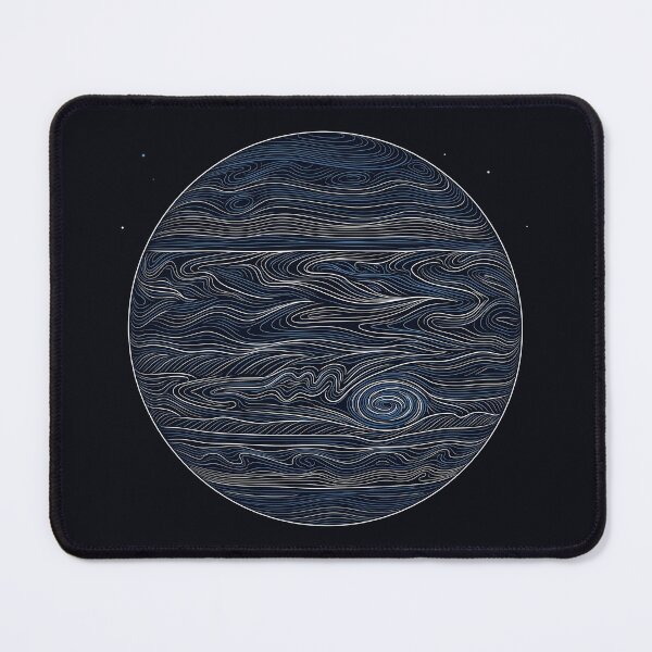 Item preview, Jupiter Gas Giant Swirls Monoline Planet Art designed and sold by KiwiRider.