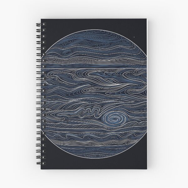 Item preview, Jupiter Gas Giant Swirls Monoline Planet Art designed and sold by KiwiRider.