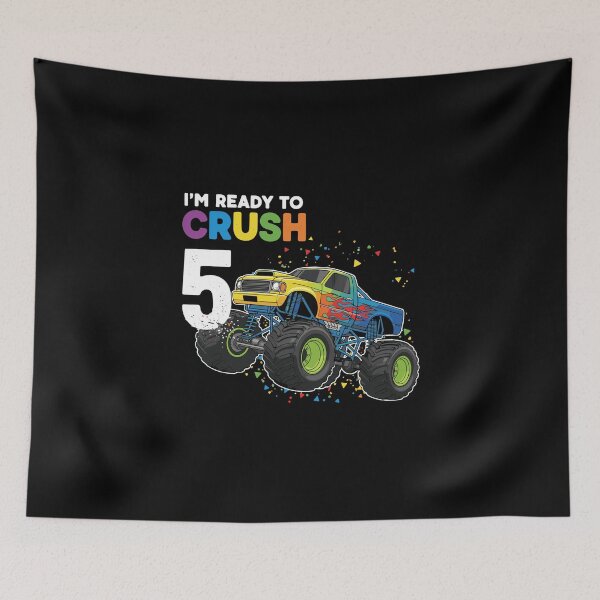 Item preview, I'm Ready To Crush 5 Monster Truck Fifth Birthday Boy Girl Kids Celebration designed and sold by PopStars1993.