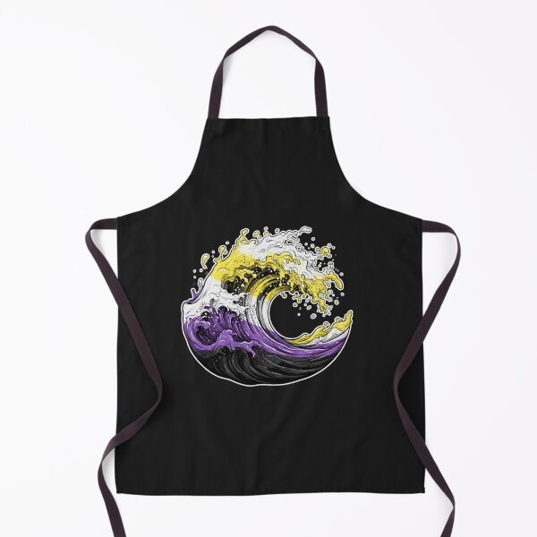 Item preview, Nonbinary Pride Flag Ocean Wave Illustration designed and sold by Owcomm.