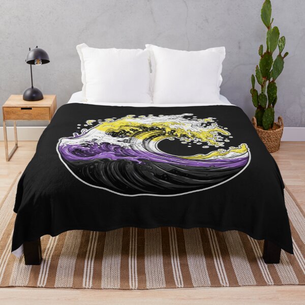 Item preview, Nonbinary Pride Flag Ocean Wave Illustration designed and sold by Owcomm.