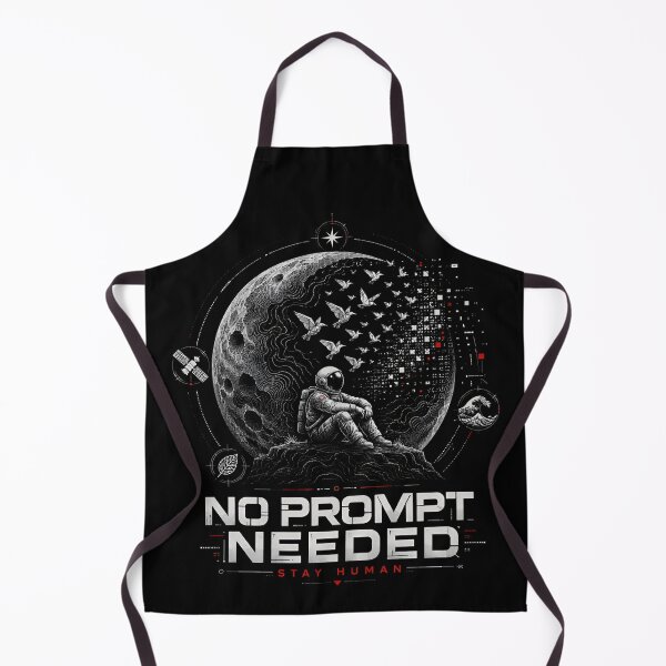 Item preview, No Prompt Needed – Stay Human | Retro Futuristic Astronaut designed and sold by BloomOfDesign.