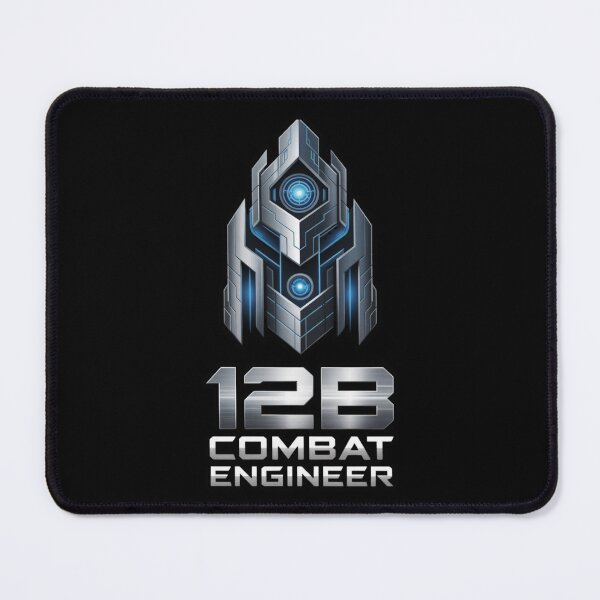 Item preview, 12B Combat Engineer — Futuristic Tech Armor Emblem U.S. Army MOS Military Design Black Outline designed and sold by GFamilyC.