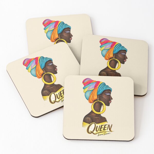 Item preview, QUEEN | Black African Portrait by Lana Swan designed and sold by Baroness Swan.