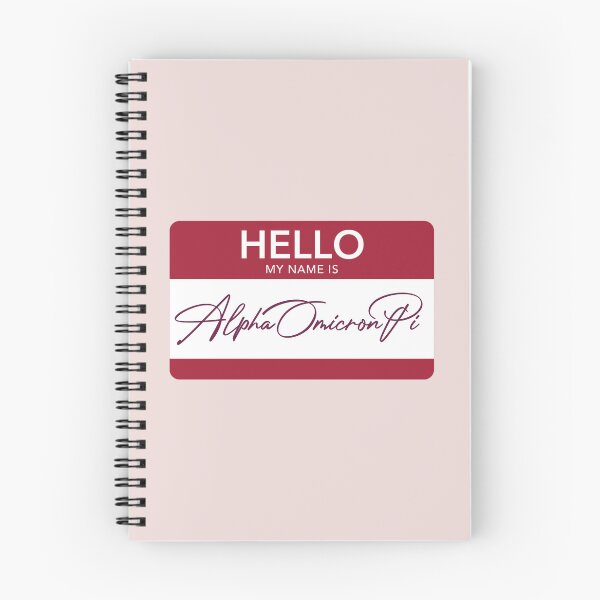 Item preview, Hello My Name Is Alpha Omicron Pi designed and sold by reaganlangston.