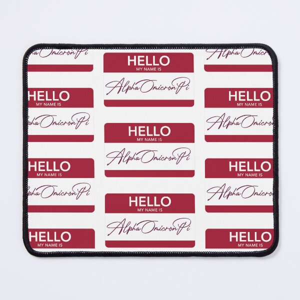 Item preview, Hello My Name Is Alpha Omicron Pi designed and sold by reaganlangston.