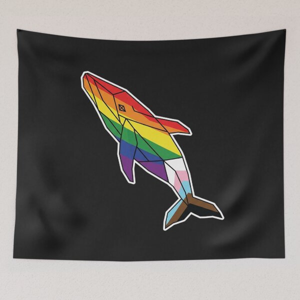 Item preview, Rainbow Geometric Whale Pride Month Graphic designed and sold by Owcomm.