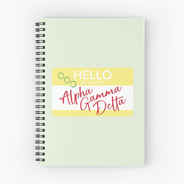 Item preview, Hello My Name Is Alpha Gamma Delta designed and sold by reaganlangston.