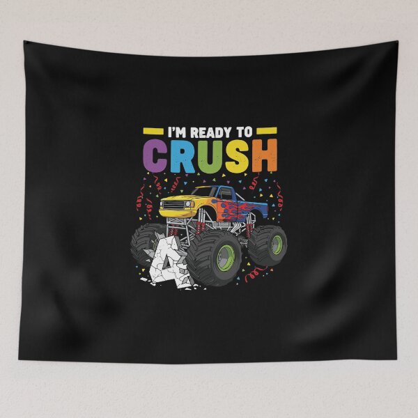 Item preview, I'm Ready To Crush 4th Birthday Monster Truck Boy designed and sold by PopStars1993.