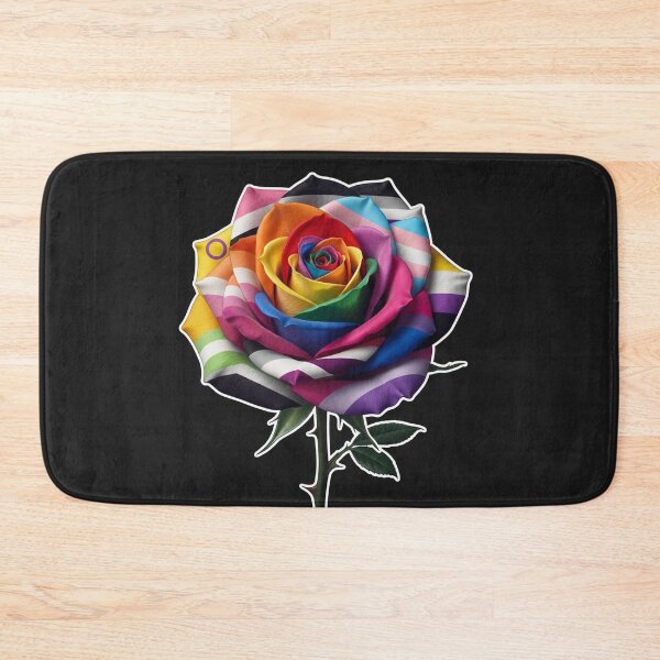 Item preview, Vibrant Rainbow Pride Rose Flower designed and sold by Owcomm.