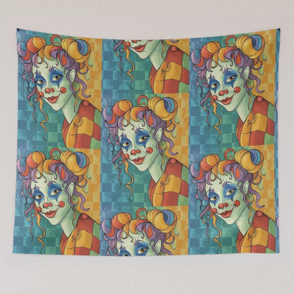 Item preview, Candy Colors Clown Portrait designed and sold by Verademacedoart.