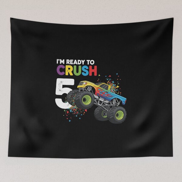 Item preview, I'm Ready To Crush 5 Monster Truck Fifth Birthday Kids Celebration designed and sold by PopStars1993.