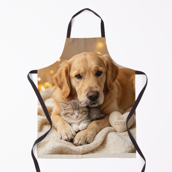 Item preview, Golden Retriever and Kitten So Cute designed and sold by BagFactoryUK.