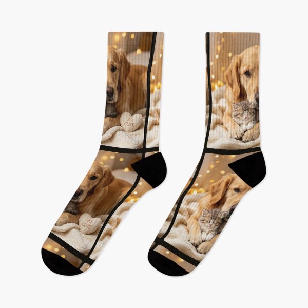 Item preview, Golden Retriever and Kitten So Cute designed and sold by BagFactoryUK.