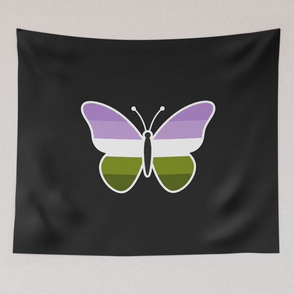 Item preview, Genderqueer Pride Flag Butterfly designed and sold by Owcomm.