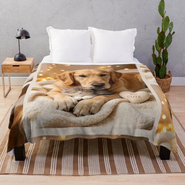 Item preview, Golden Retriever and Kitten So Cute designed and sold by BagFactoryUK.