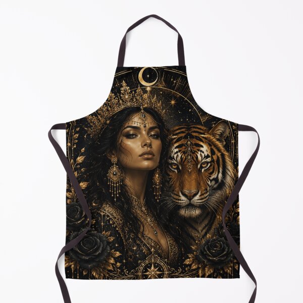 Item preview, Golden Tiger Queen Celestial Portrait designed and sold by ⭐ AURA STUDIO.